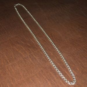 24” silver link chain